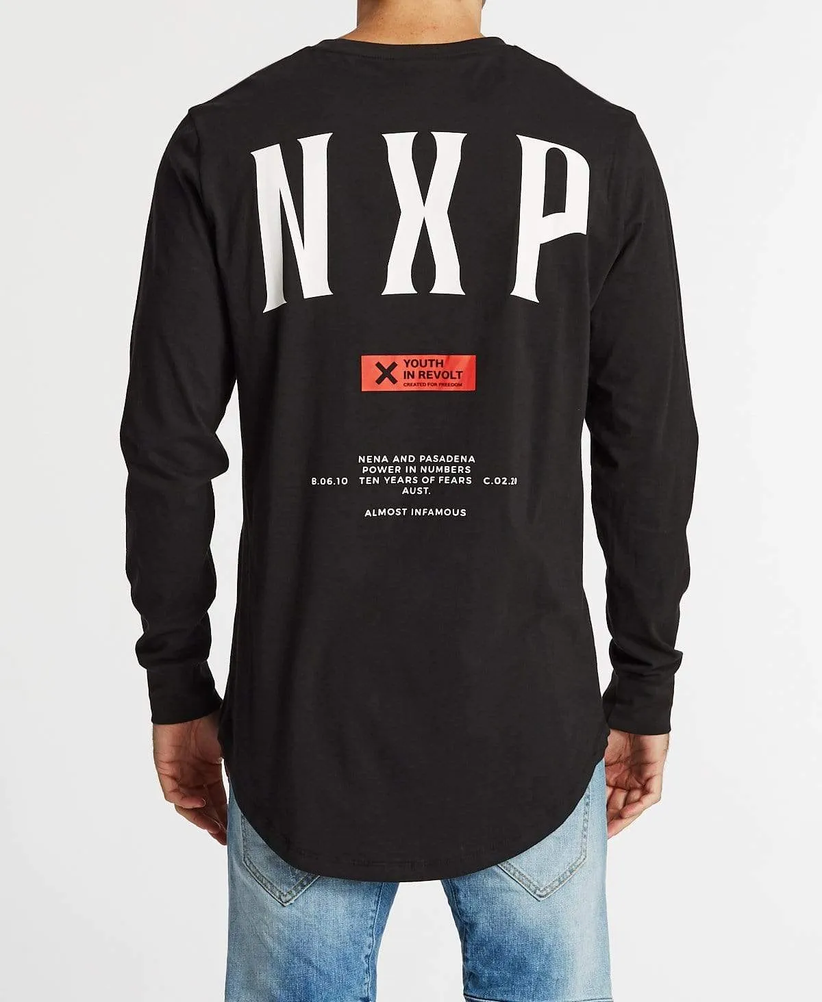 Vector Cape Back Long Sleeve T-Shirt Jet Black sold by Neverland