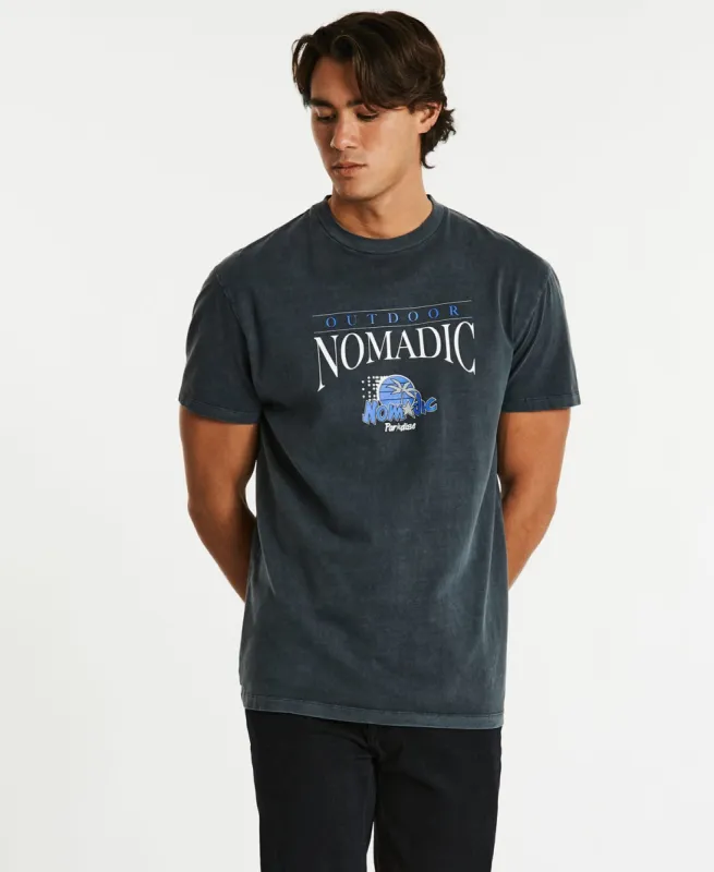 Lightnin' Relaxed T-Shirt Pigment Asphalt made by Neverland