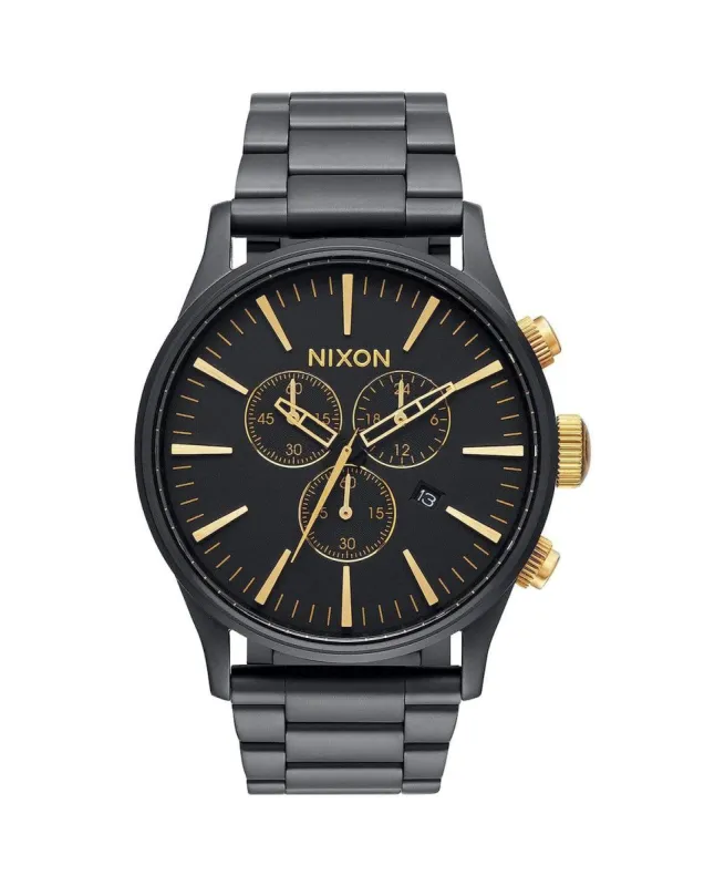 Sentry Chrono Watch Matte Black/Gold Matte Black sold by Neverland
