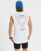 Fractured Scoop Back Muscle Tee White sold by Neverland