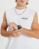 Fractured Scoop Back Muscle Tee White sold by Neverland