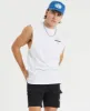 Fractured Scoop Back Muscle Tee White sold by Neverland