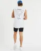 Fractured Scoop Back Muscle Tee White sold by Neverland