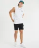 Fractured Scoop Back Muscle Tee White sold by Neverland