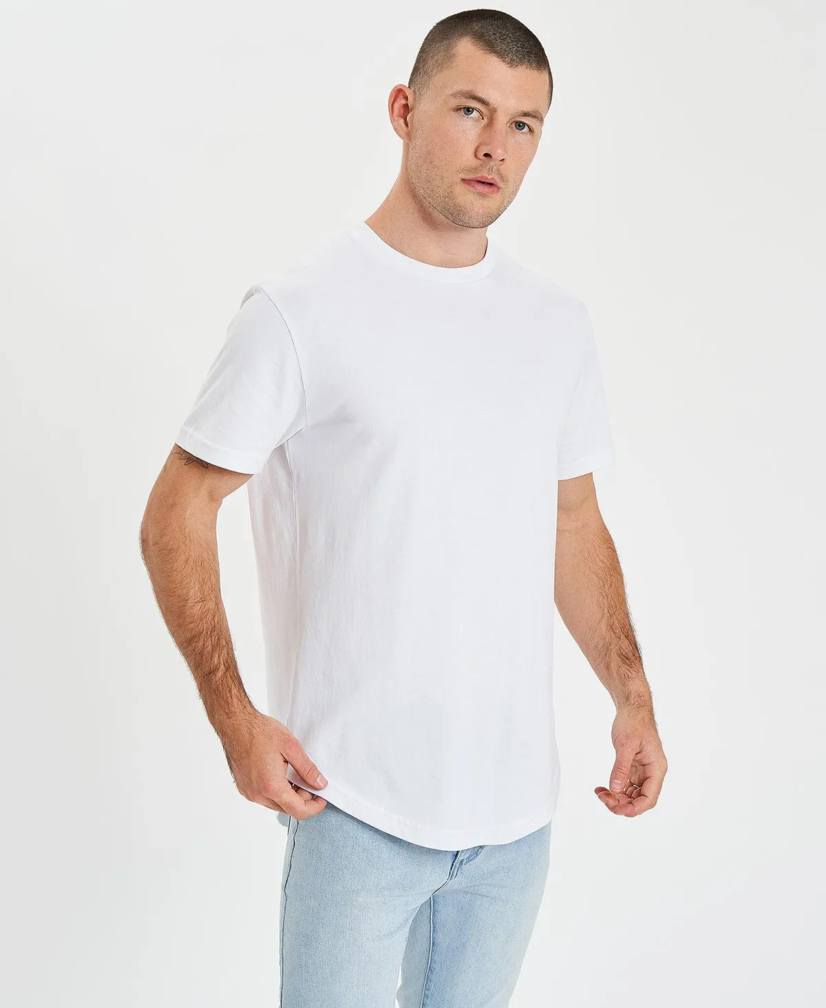 Bristol Dual Curved T-Shirt White sold by Neverland product image thumbnail 3