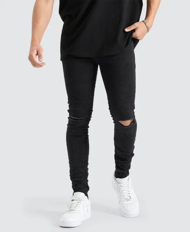 Tyler Super Skinny Fit Jeans Vintage Black made by Neverland