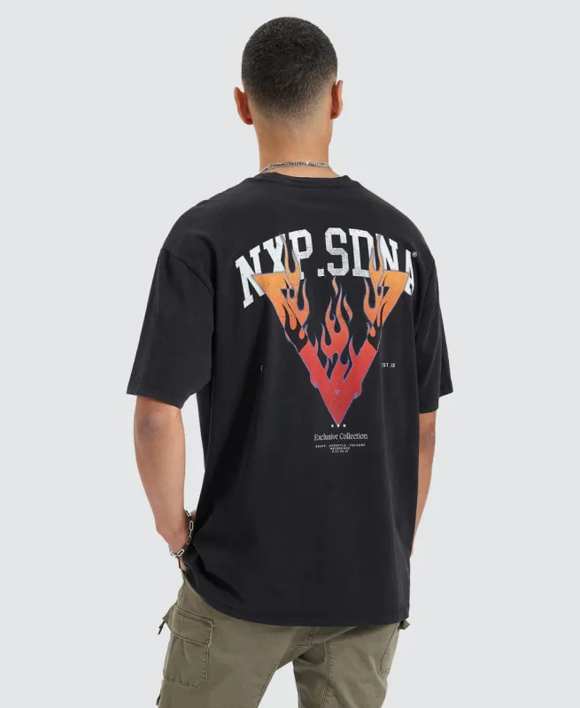 Blaze Heavy Box Fit T-Shirt Mineral Black sold by Neverland