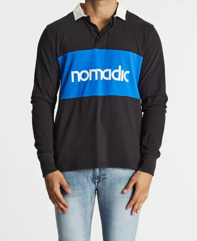 Memory Collared Long Sleeve T-Shirt Pigment Asphalt sold by Neverland