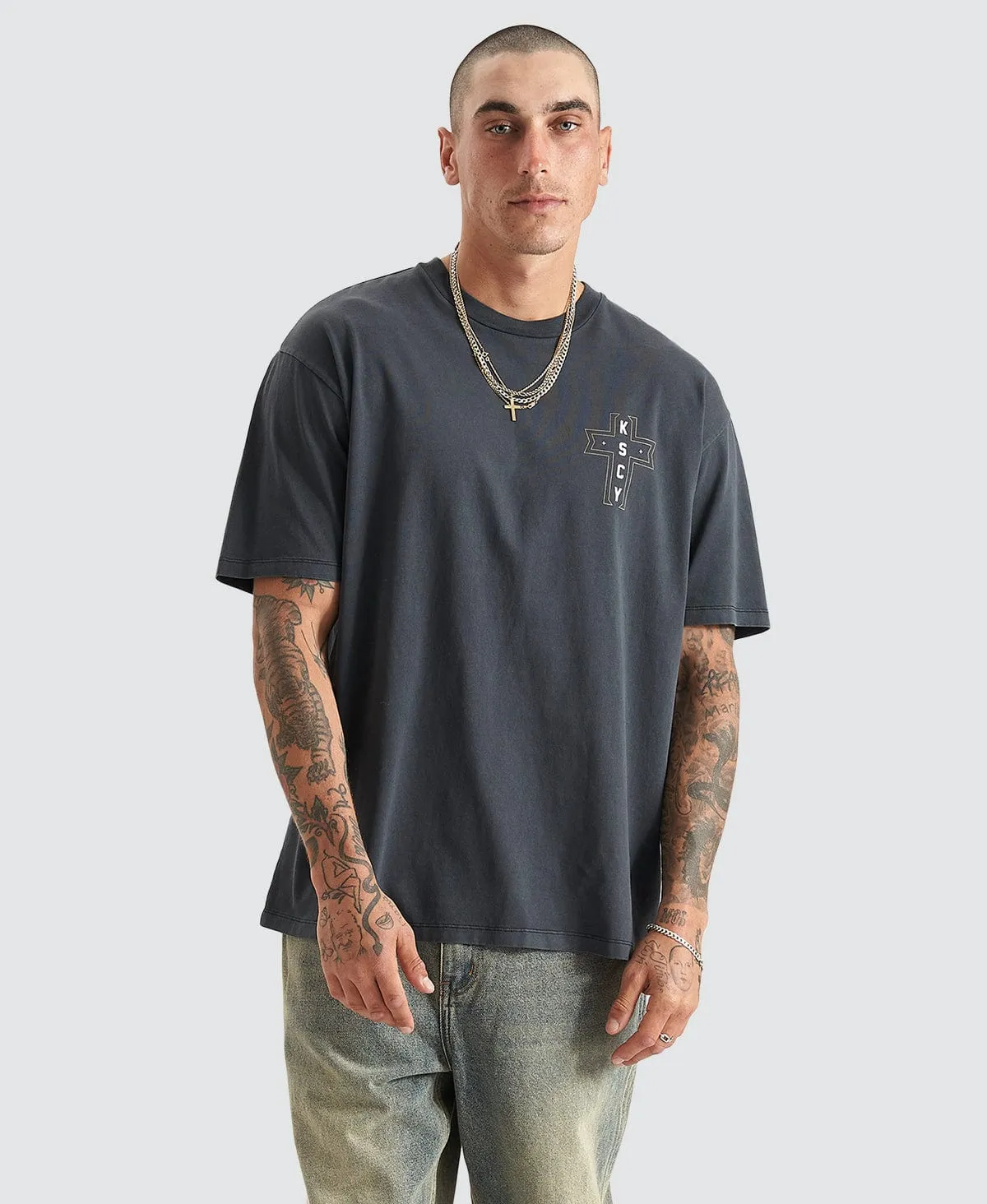 The Knight Box Fit Tee Pigment Black sold by Neverland product image thumbnail 5