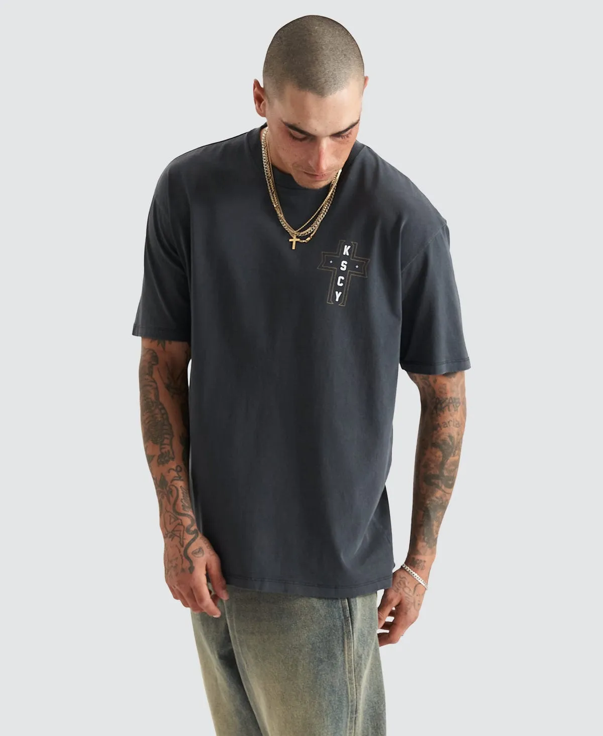 The Knight Box Fit Tee Pigment Black sold by Neverland product image thumbnail 2