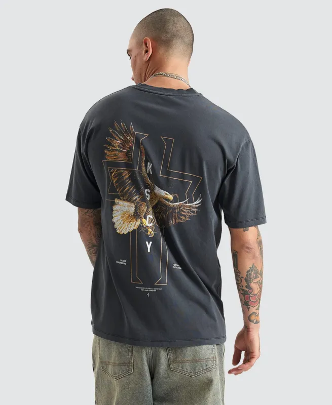 The Knight Box Fit Tee Pigment Black sold by Neverland