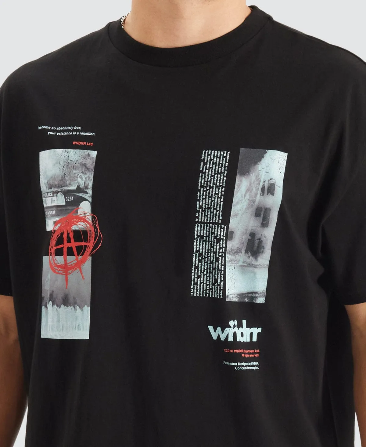 Anarchy Box Fit T-Shirt Black sold by Neverland product image thumbnail 3