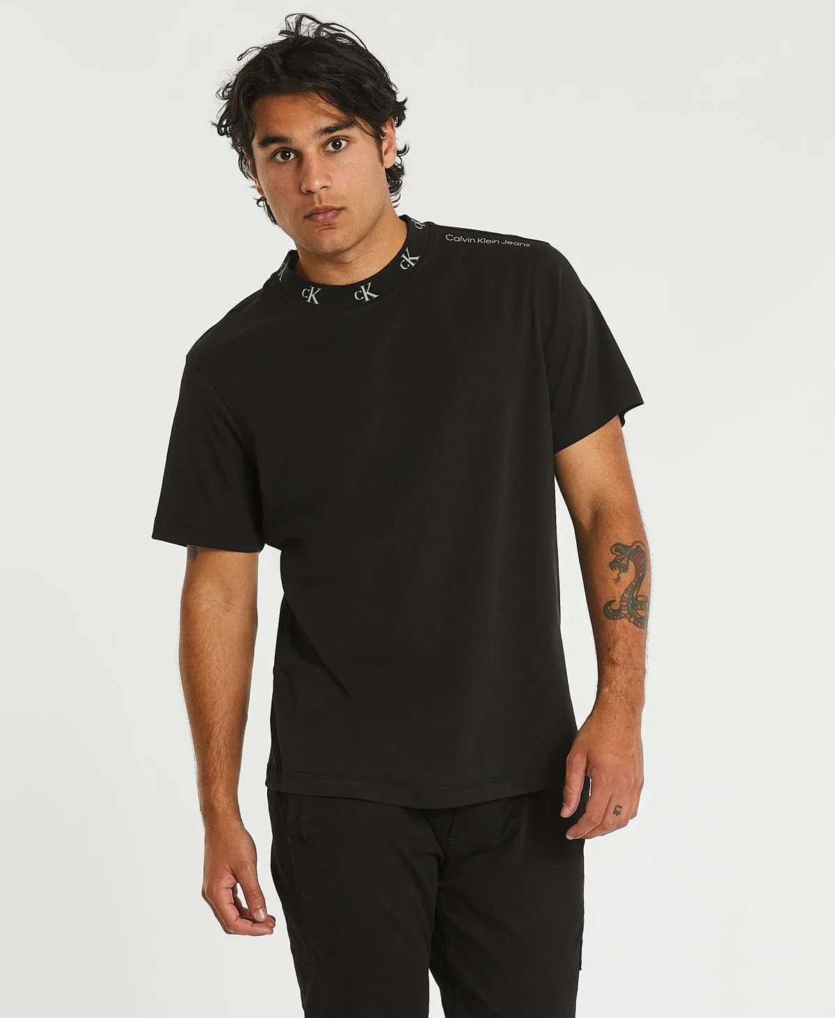 Logo Jacquard T-Shirt Black sold by Neverland