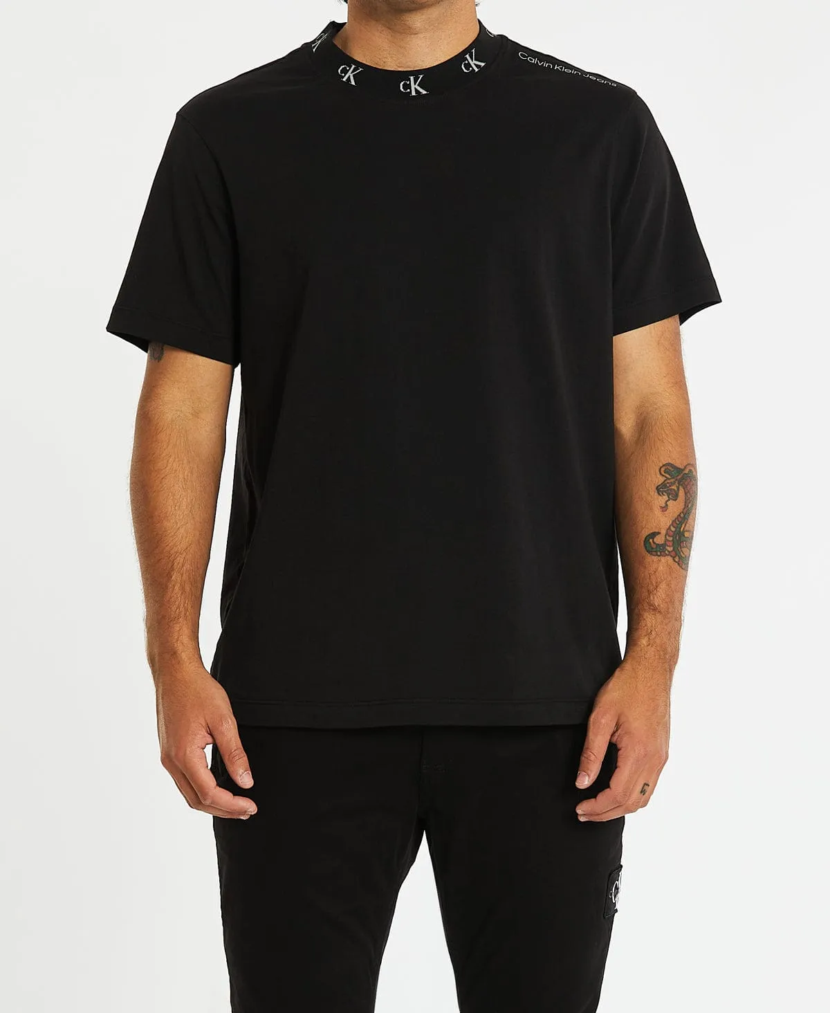 Logo Jacquard T-Shirt Black sold by Neverland product image thumbnail 3