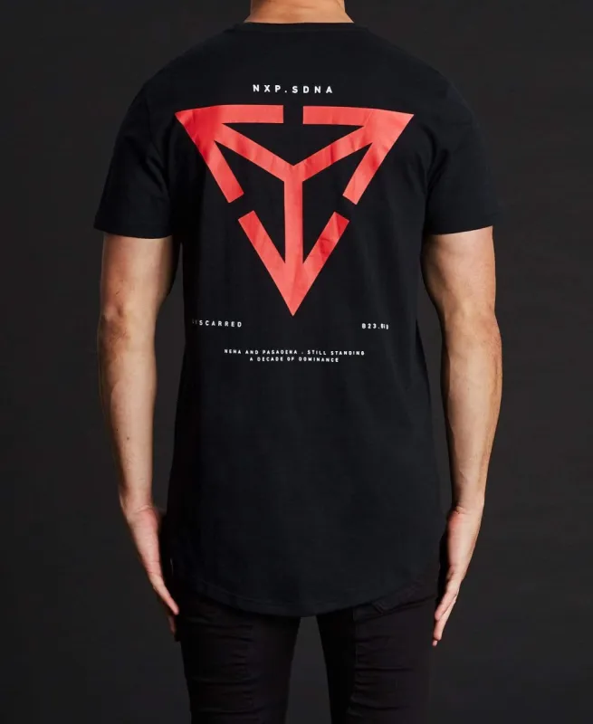 Damage Cape Back T-Shirt Jet Black sold by Neverland