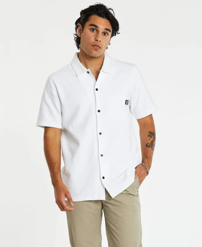 Stussy Waffle Shirt White sold by Neverland