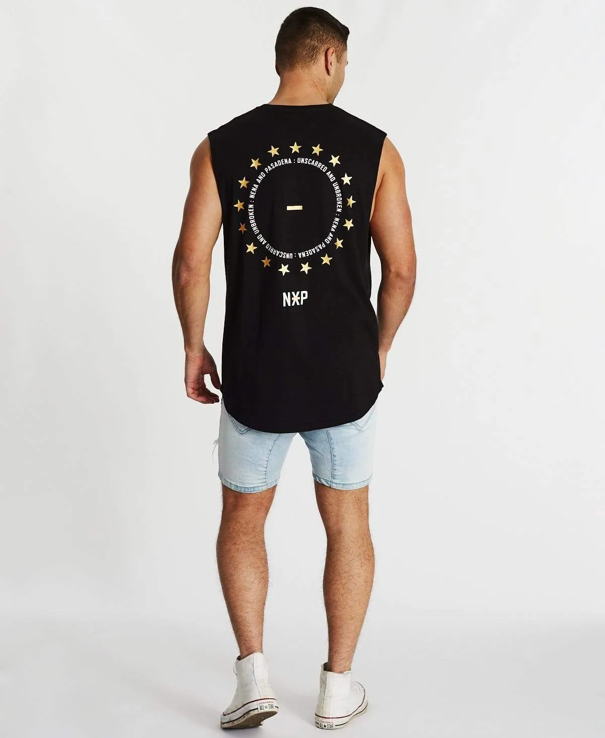 Atomic Scoop Back Muscle Tee Jet Black sold by Neverland product image thumbnail 5