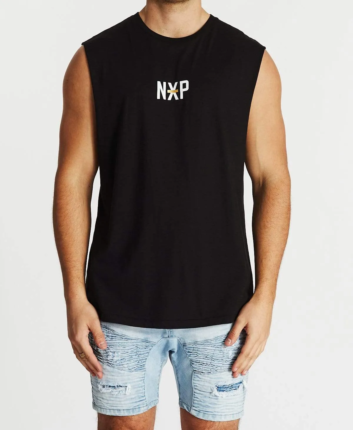 Atomic Scoop Back Muscle Tee Jet Black sold by Neverland product image thumbnail 2