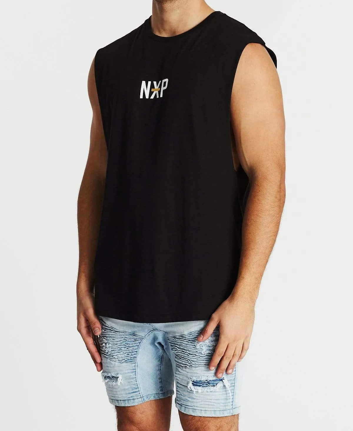 Atomic Scoop Back Muscle Tee Jet Black sold by Neverland product image thumbnail 3