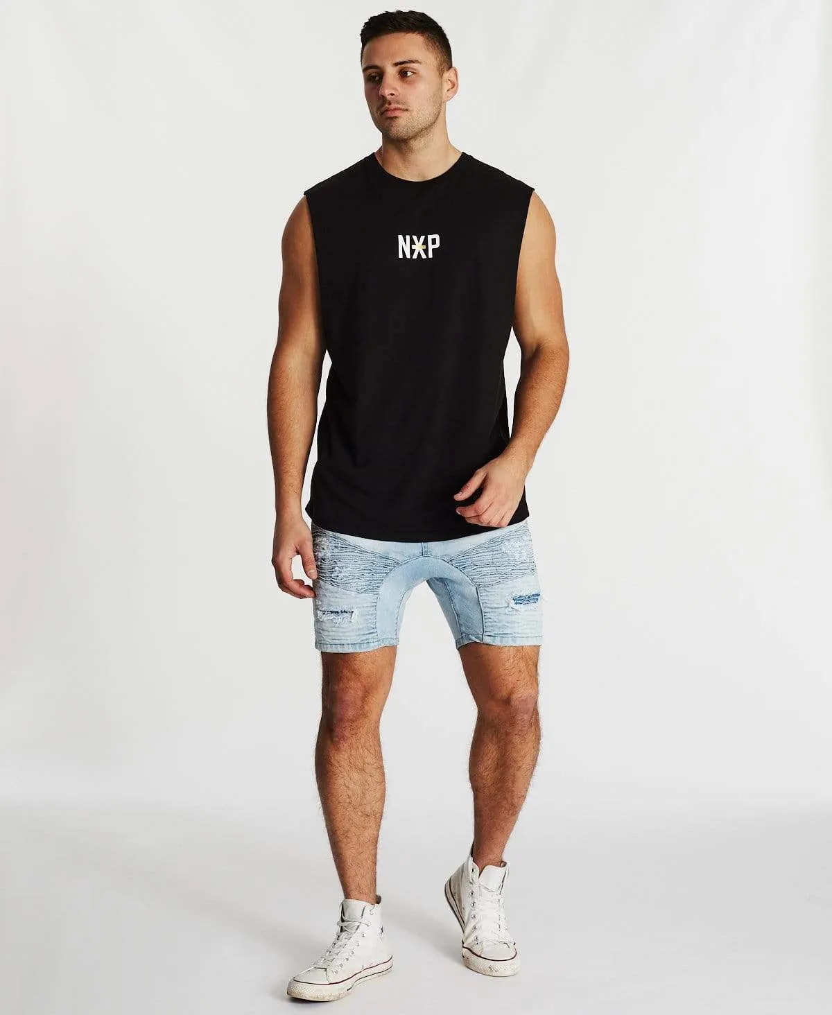 Atomic Scoop Back Muscle Tee Jet Black sold by Neverland product image thumbnail 4