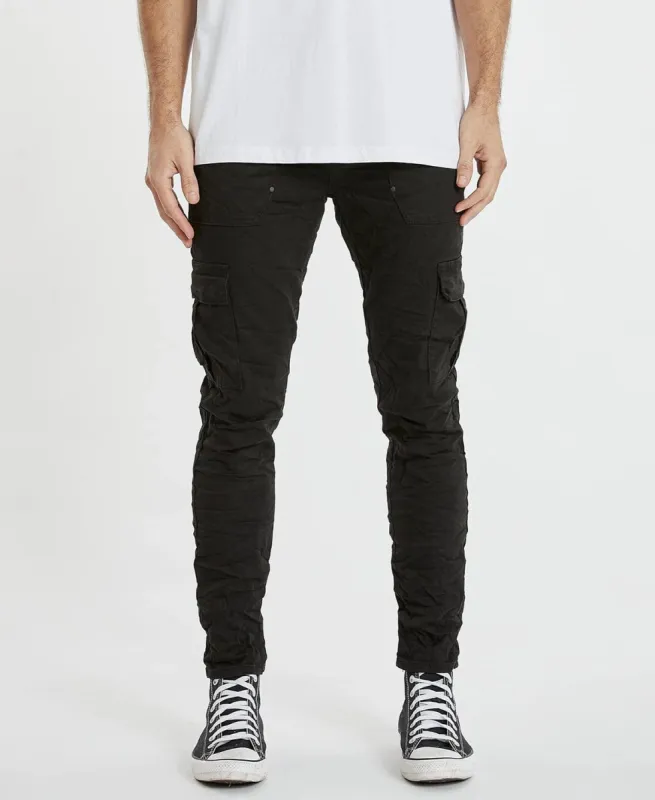 Davis Cargo Jeans Jet Black sold by Neverland