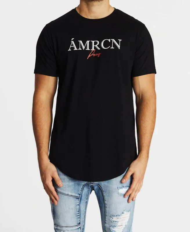 Oublier Dual Curved T-Shirt Black sold by Neverland