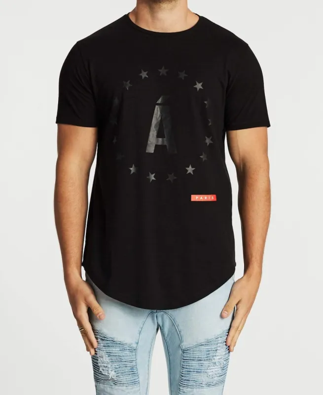 Tenebres Dual Curved T-Shirt Jet Black sold by Neverland