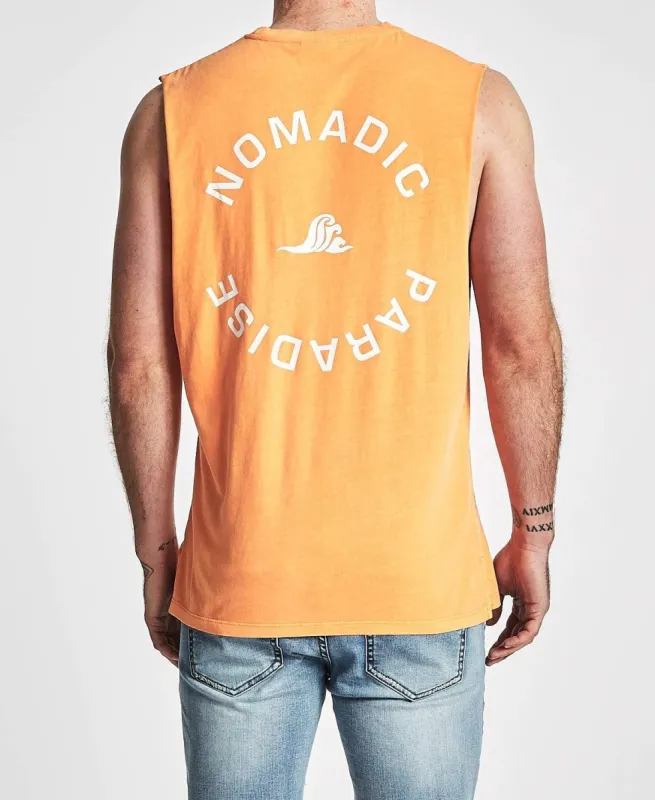 Pipeline Muscle Tee Pigment Tangelo sold by Neverland