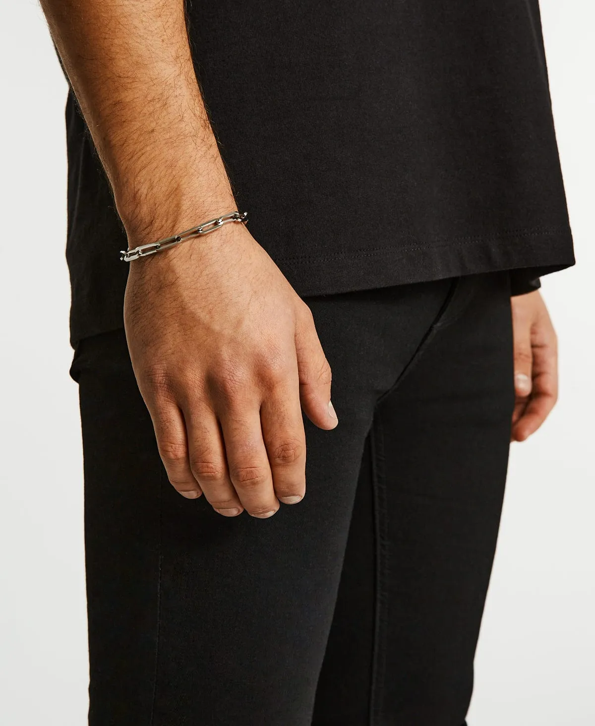 Paperclip Silver Chain Bracelet 6mm sold by Neverland product image thumbnail 2