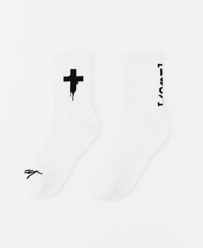 Alive 2 Pack Socks White sold by Neverland