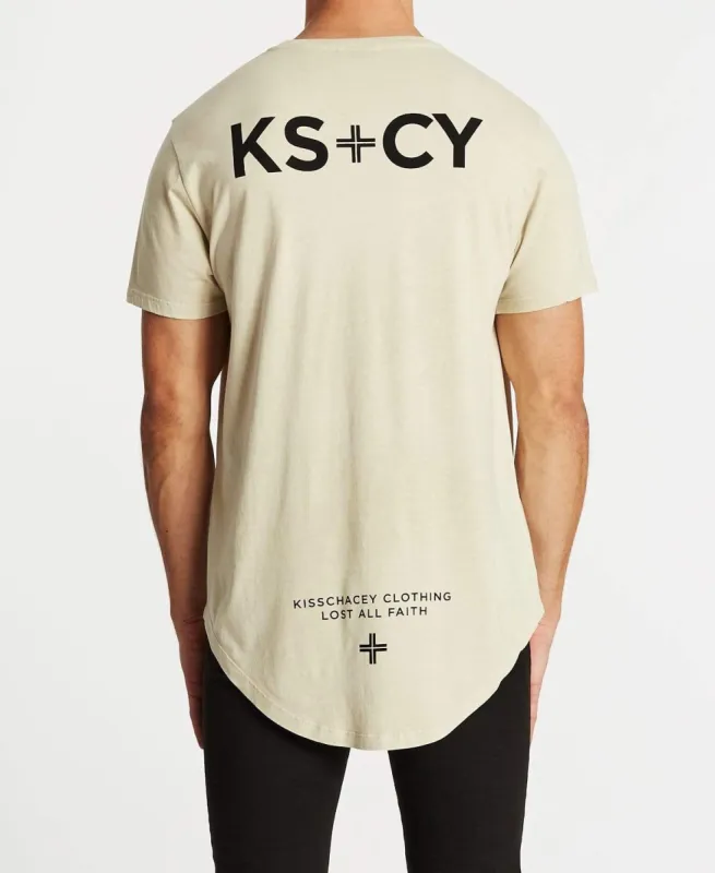 Waves Dual Curved T-Shirt Pigment Sand sold by Neverland