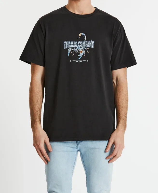 Chrome Scorpion Merch Fit T-Shirt Washed Black sold by Neverland