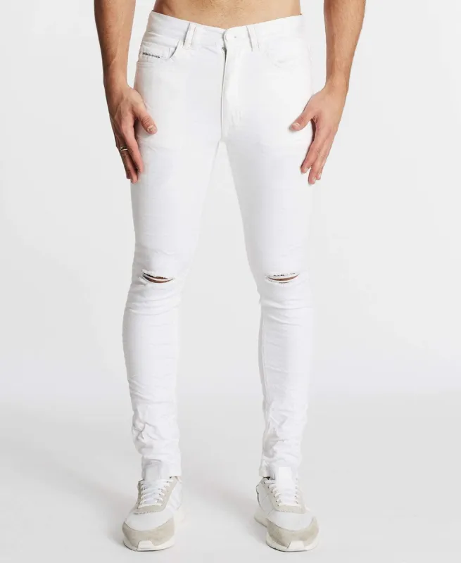 Flynn Skinny Fit Jeans Destroyed White made by Neverland