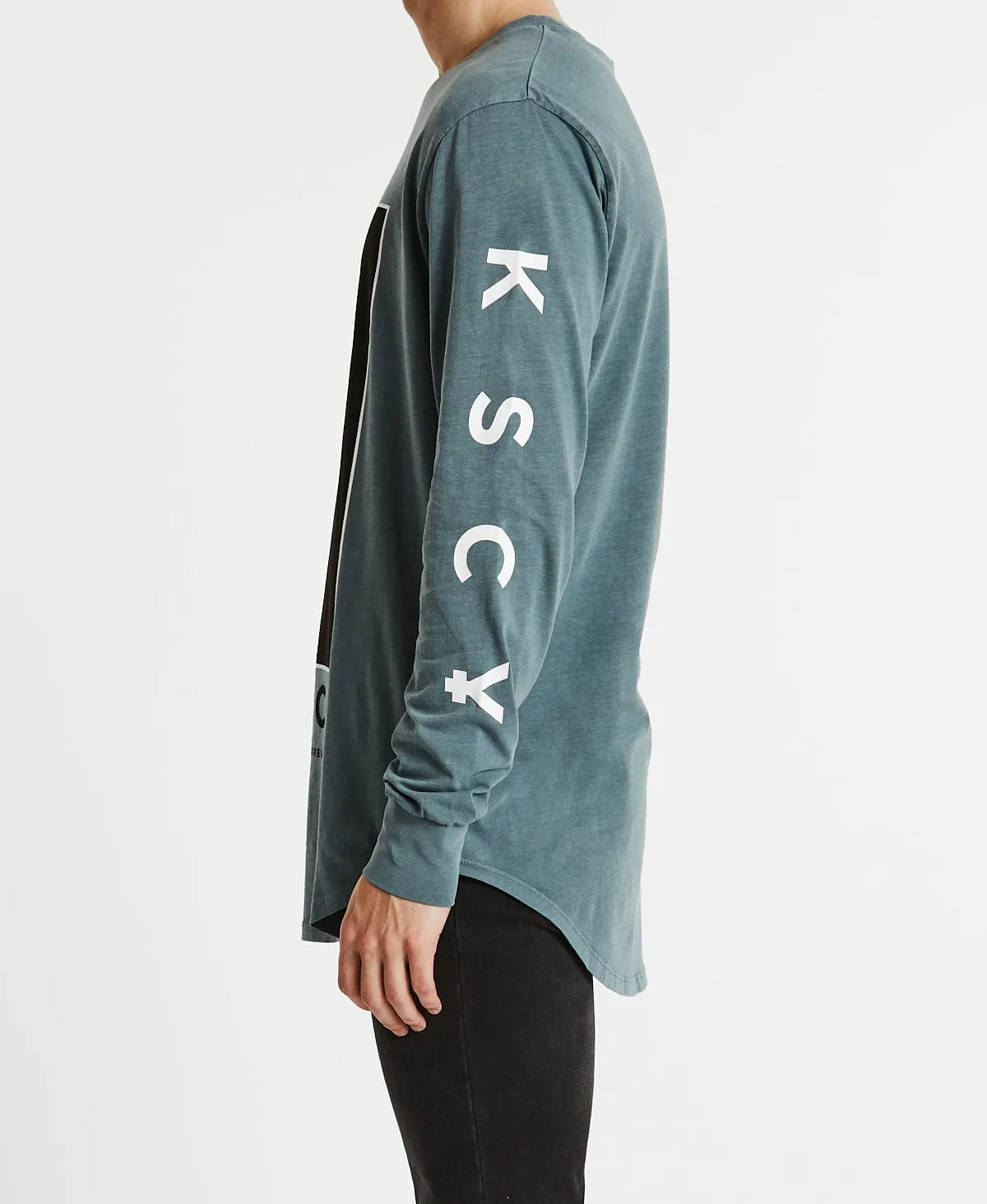 Inferno Dual Curved Long Sleeve T-Shirt Pigment Lead sold by Neverland product image thumbnail 4