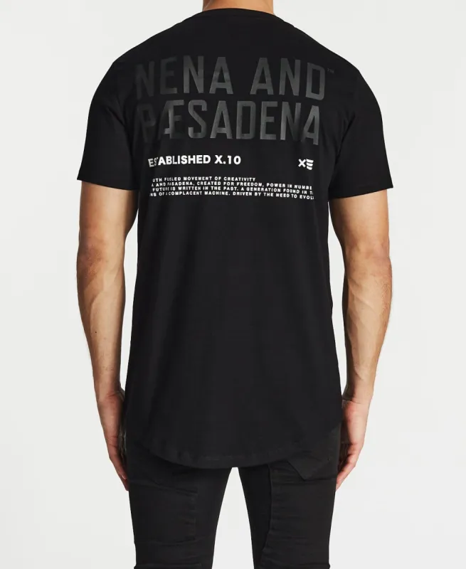 Problems Cape Back T-Shirt Jet Black sold by Neverland
