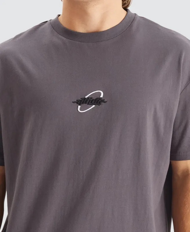 Spaced Out Box Fit T-Shirt Grey sold by Neverland