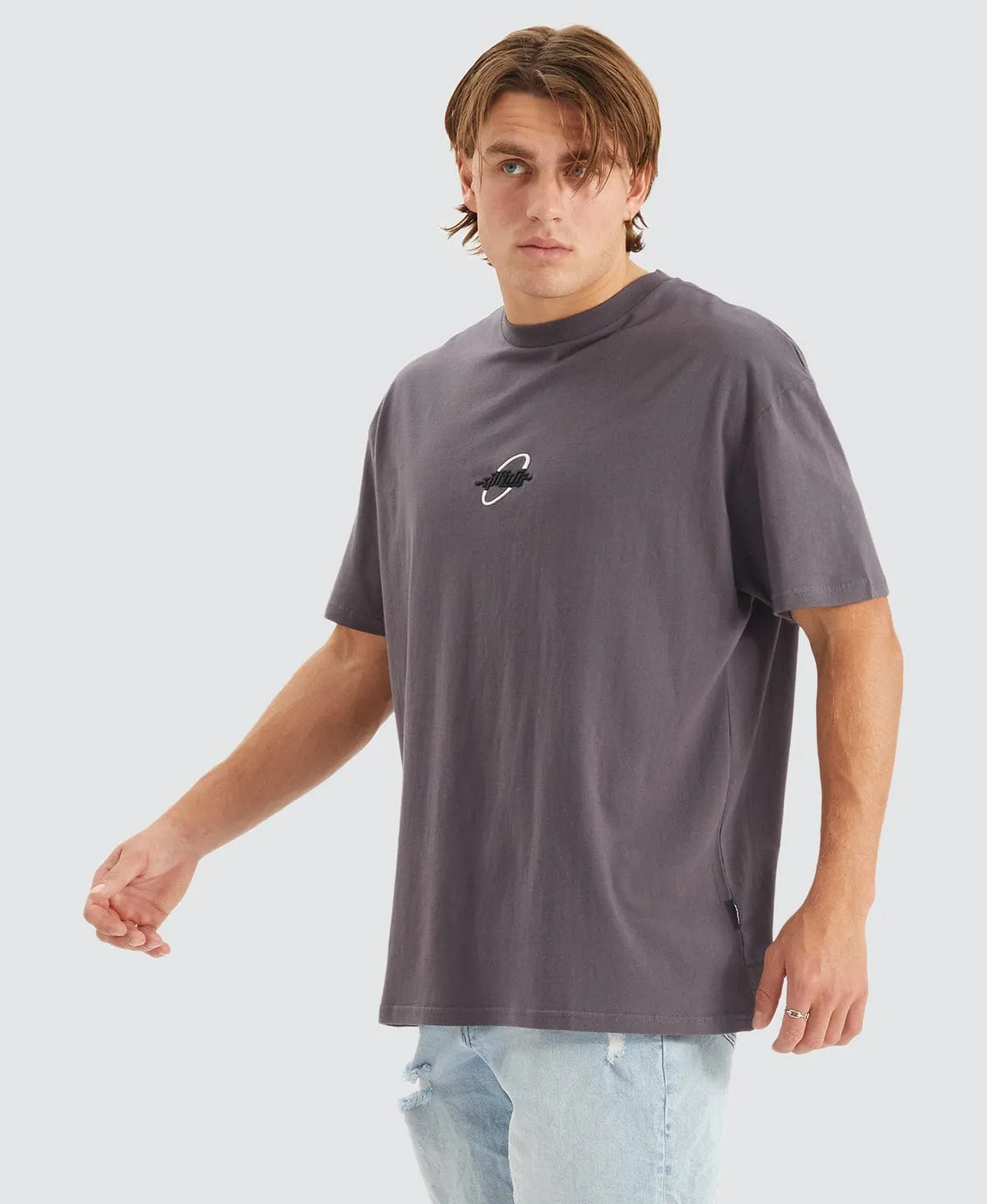 Spaced Out Box Fit T-Shirt Grey sold by Neverland product image thumbnail 3