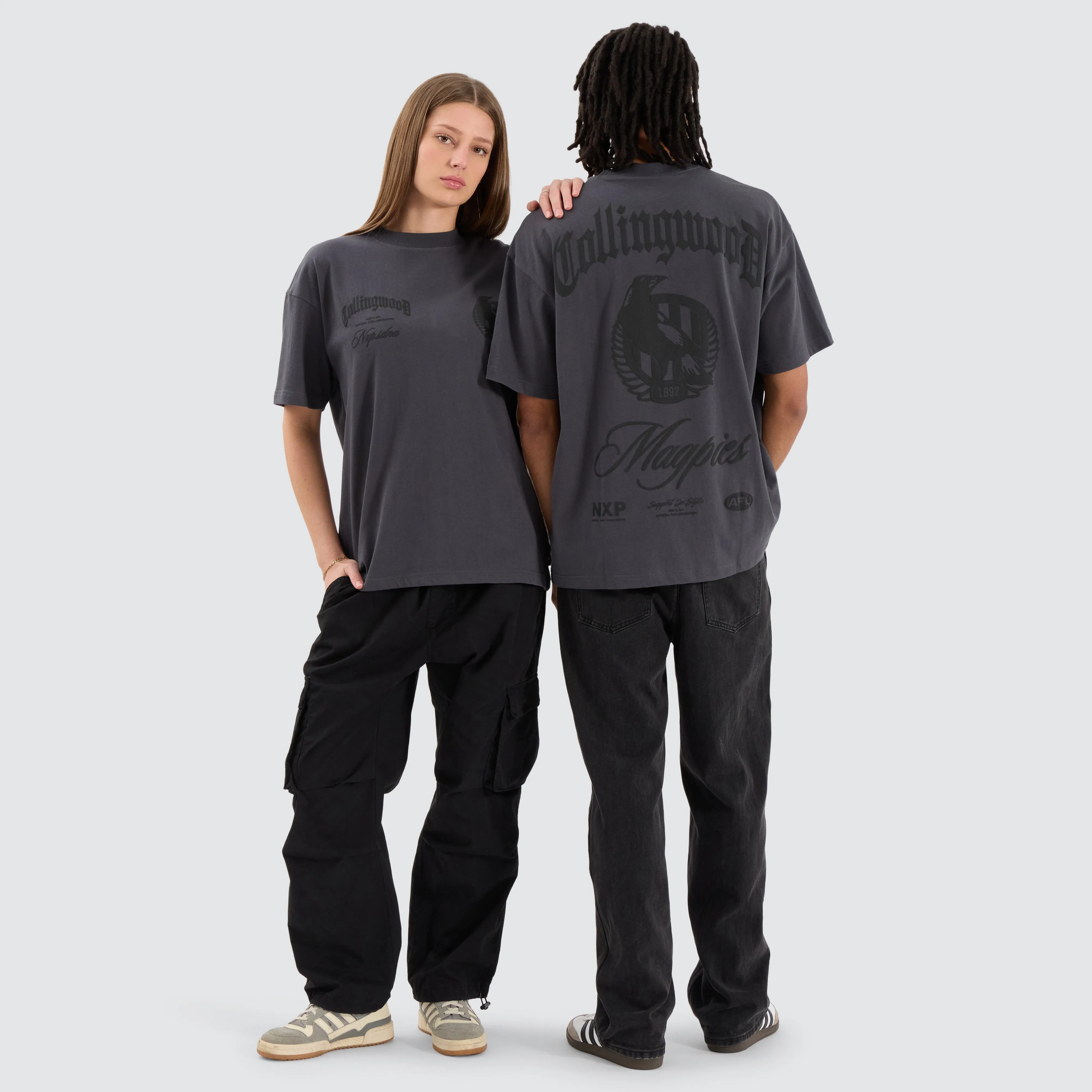 Collingwood Magpies AFL Heavy Raptor Tee Asphalt sold by Neverland product image thumbnail 4