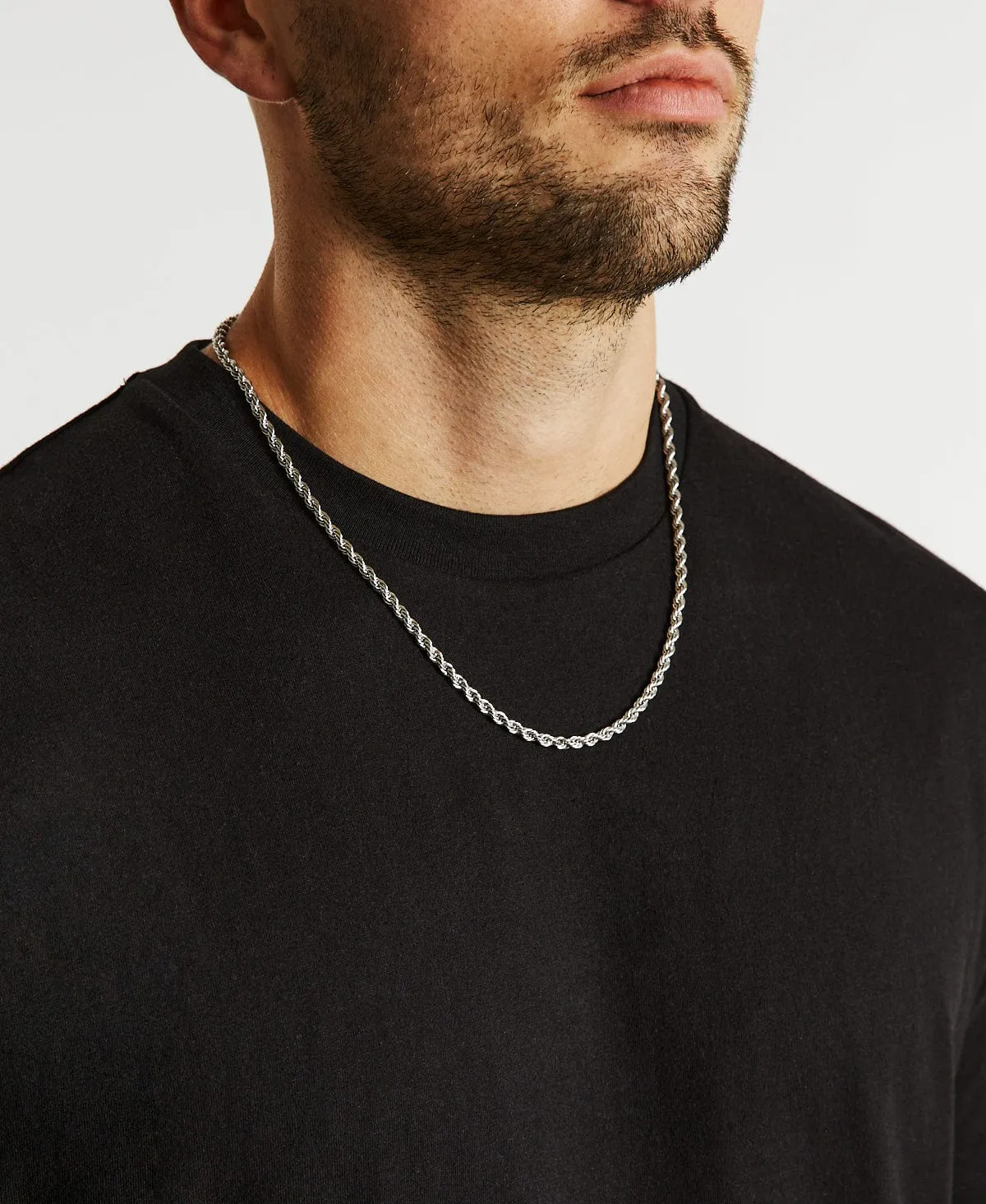 Rope Chain Necklace 4mm sold by Neverland product image thumbnail 2