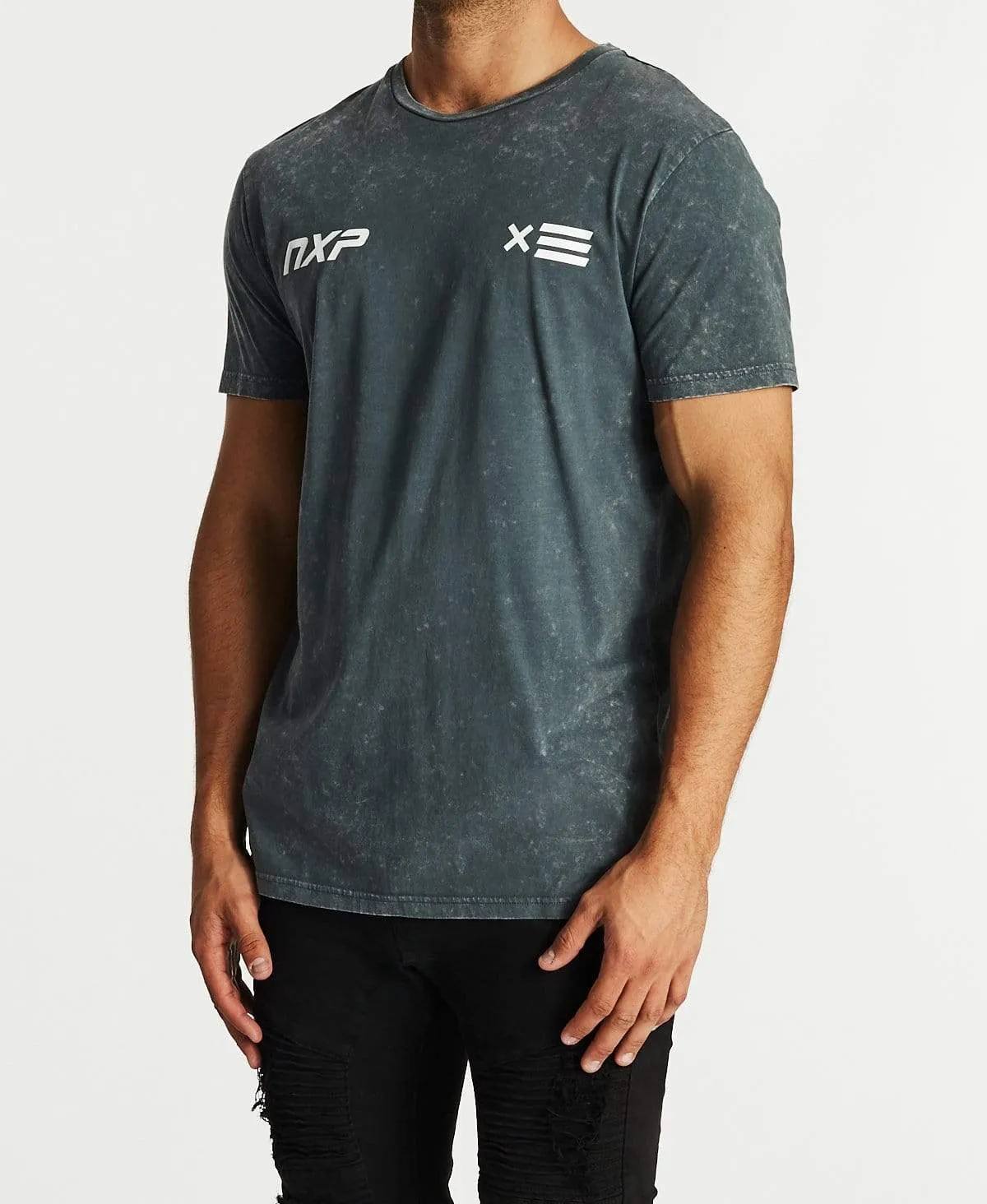 Rounded Cape Back T-Shirt Acid Charcoal sold by Neverland product image thumbnail 3