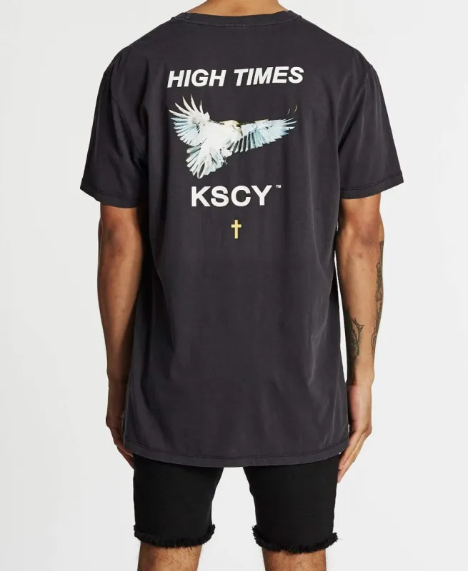 High Times Relaxed Fit T-Shirt Heavy Metal Black sold by Neverland