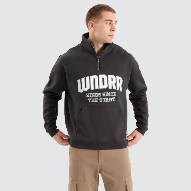 Unrivalled 1/4 Zip Sweat Black sold by Neverland