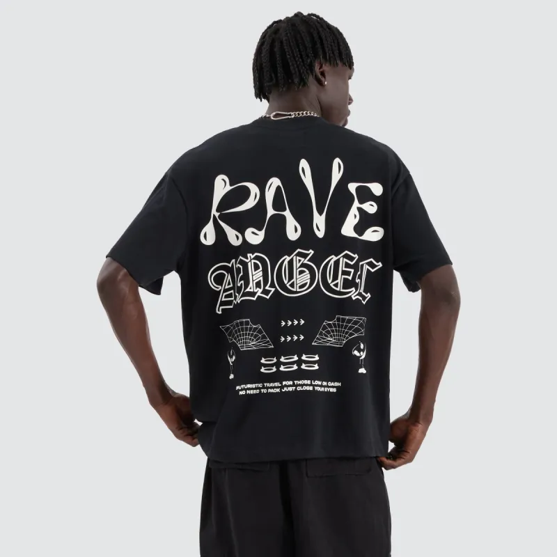 Angel Heavy Street Tee Anthracite Black sold by Neverland