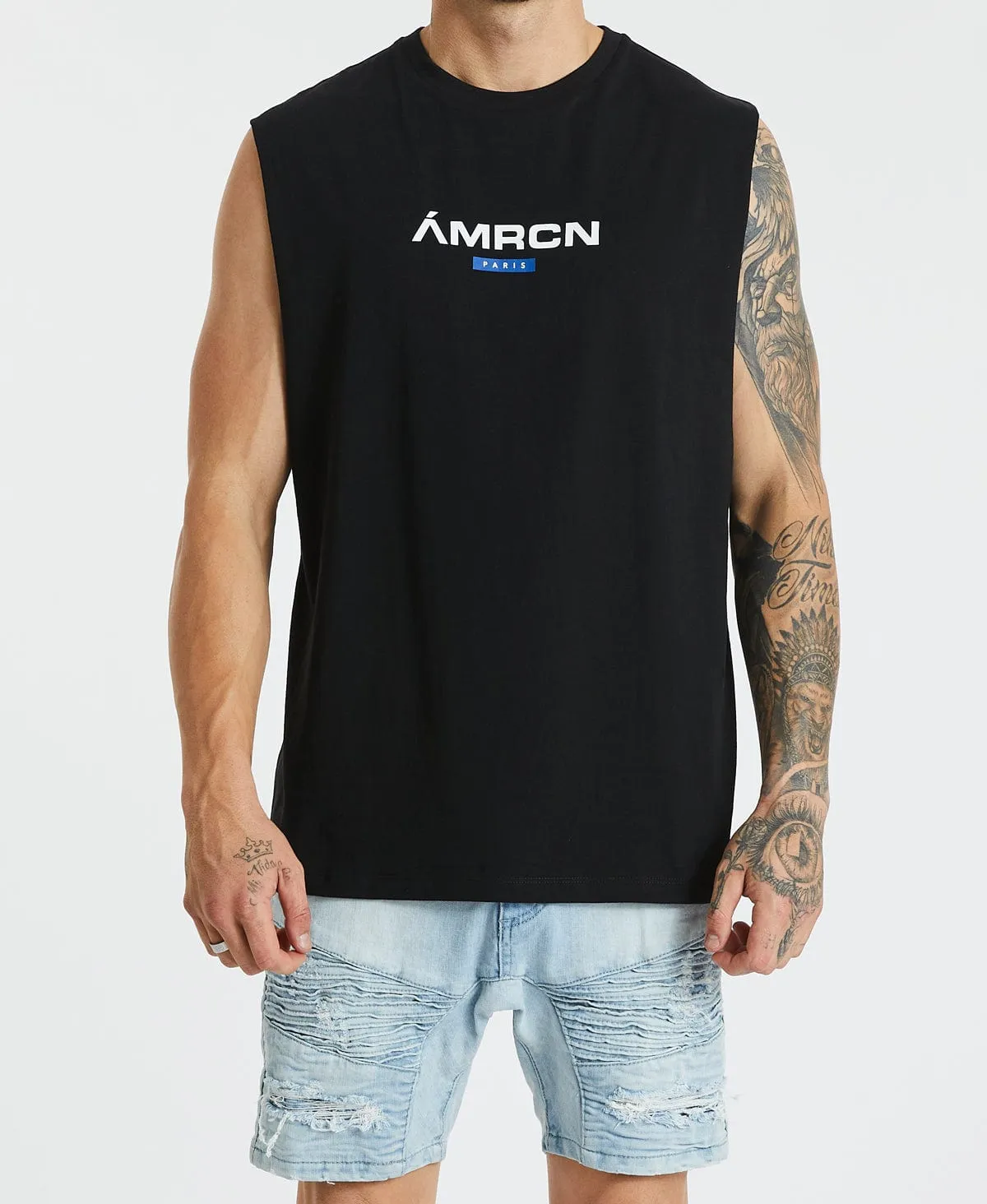 Kingston Scoop Back Muscle Tee Jet Black sold by Neverland product image thumbnail 4