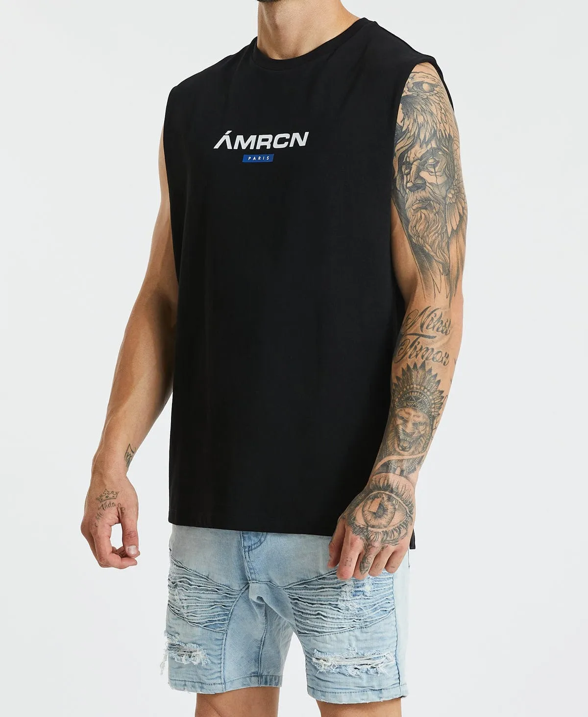 Kingston Scoop Back Muscle Tee Jet Black sold by Neverland product image thumbnail 5