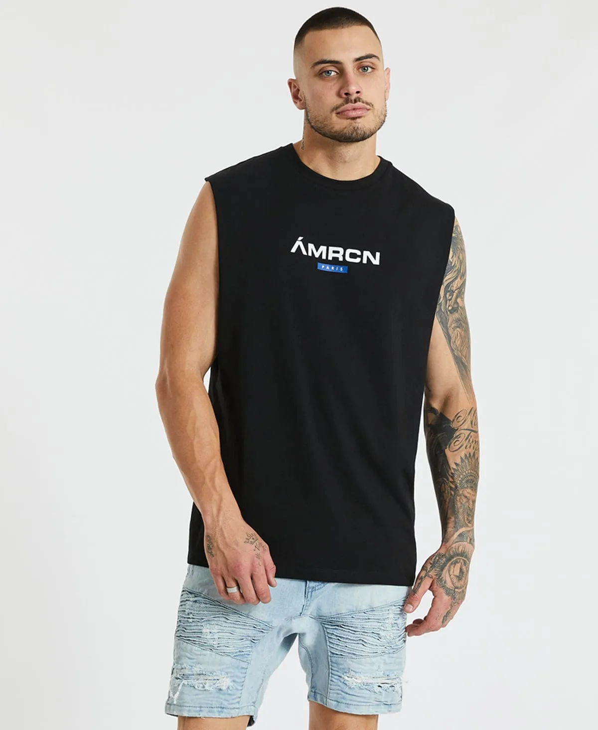 Kingston Scoop Back Muscle Tee Jet Black sold by Neverland product image thumbnail 2
