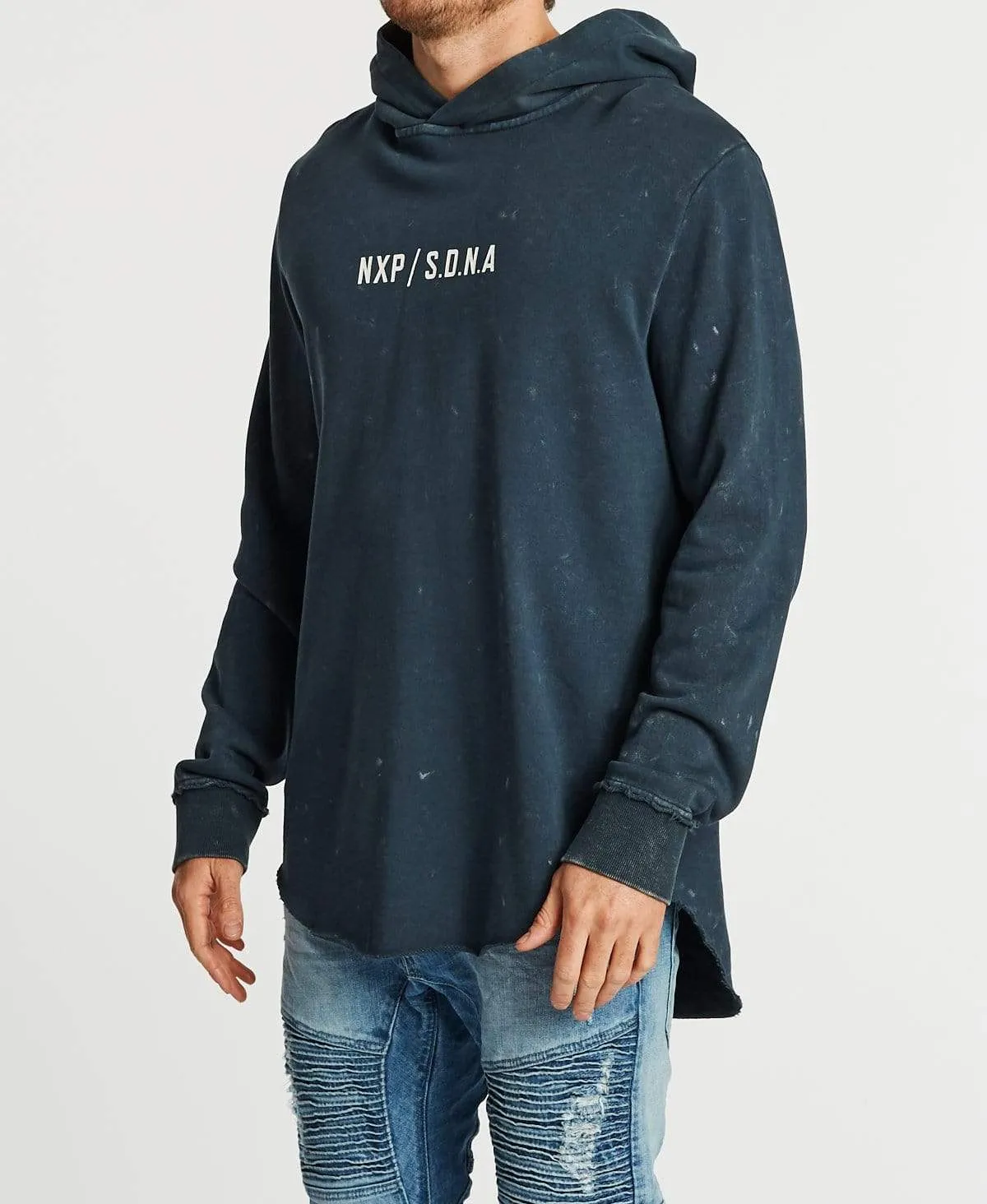 Reckless Dual Curved Hoodie Acid Navy sold by Neverland product image thumbnail 3