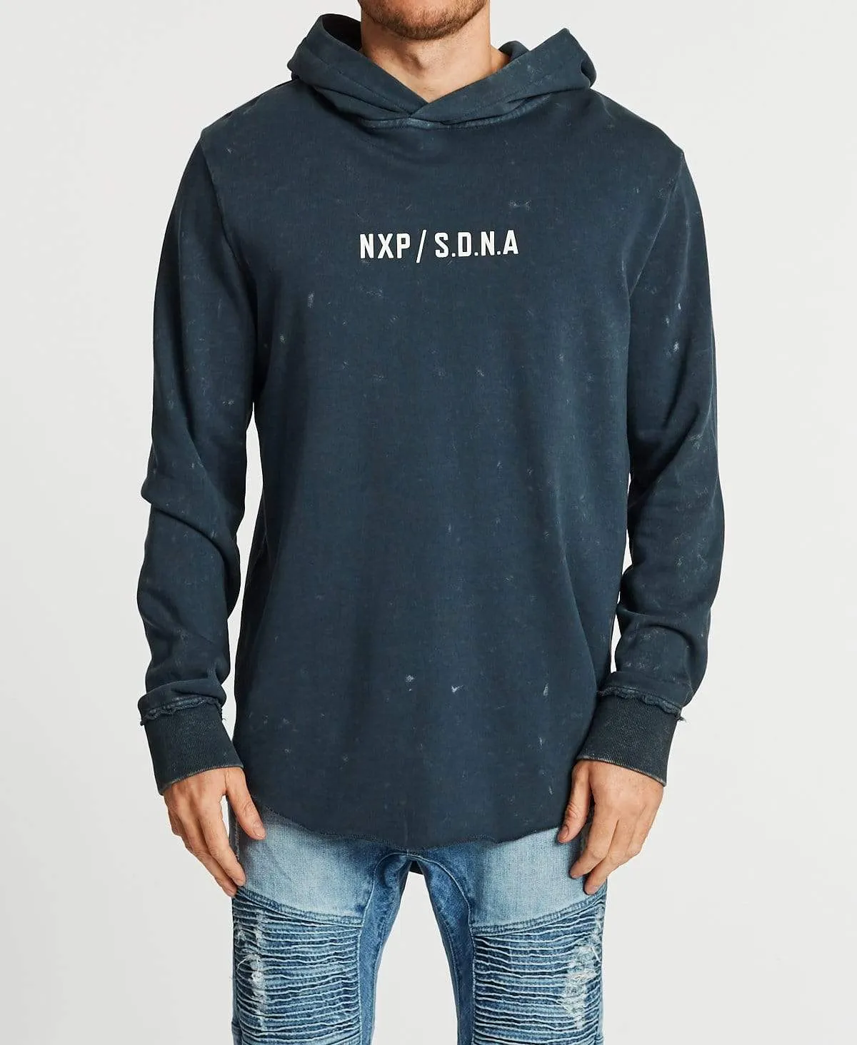 Reckless Dual Curved Hoodie Acid Navy sold by Neverland product image thumbnail 2