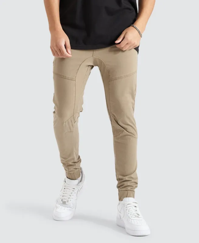 Commander 2.0 Elasticated Waist Jogger Sand Brown Pants sold by Neverland