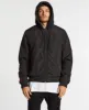 Omega Hooded Bomber Jacket Jet Black sold by Neverland